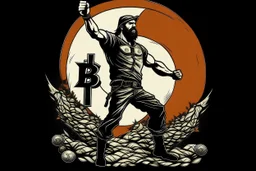 freedom fighter crypto degen bitcoin anarchist rising up