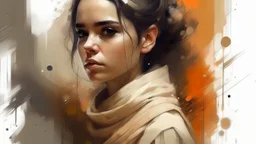 masterpiece, best quality, high resolution:0.9) White dress::Whole character, portrait by Andreas Lie of a Ray, Jedi with lightsaber :: generous shapes and long black hair ::and a detailed landscape of Tatooine :: Portrait by Bojan Jevtic :: Splash art, intricate detailed, hyperdetailed, maximalist, photorealistic, 8k resolution concept art, dynamic lighting,