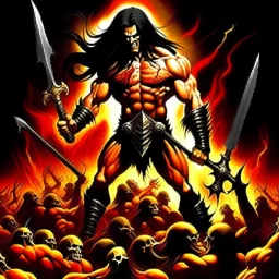 a strong men with sword ((manowar album)) no colors