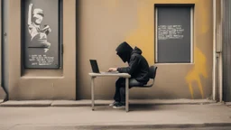 hacker by banksy