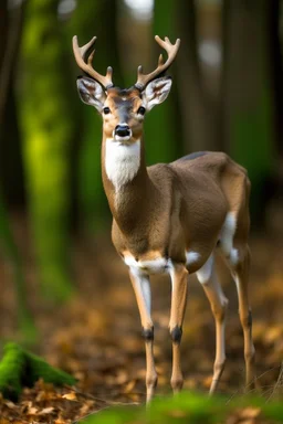 a deer except: . Legs bent backwards . Barrel chested/bloated abdomen . Emaciation . Eyes belonging to unrelated animals . Forward-facing eyes . Jerky movements . Loss of fear towards humans . Tendency to walk on two hind legs . General bodily disfigurement