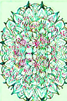 kids coloring page, mandala fully on page symmetrical, cartoon style, thick lines, low detail, no shading