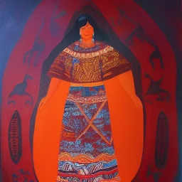 Full body portrait, painting, medium shot lady style of petroglyph