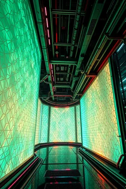 Prompt 1 — Luminescent Walls “A futuristic city interior with glowing walls made of hybrid C-Lu-Fy lattice, the walls emit soft neon light, semi-transparent structural beams, metallic textures reflecting luminescence, sci-fi style, cinematic lighting, ultra-detailed, high-tech architecture.”