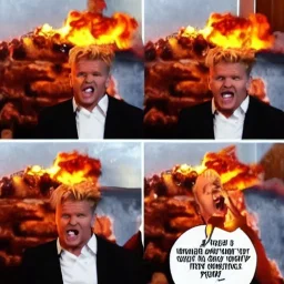 gordon ramsay screaming at satan for burning a cake