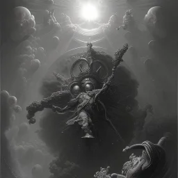 gamepad, Gustave Doré black and white illustration