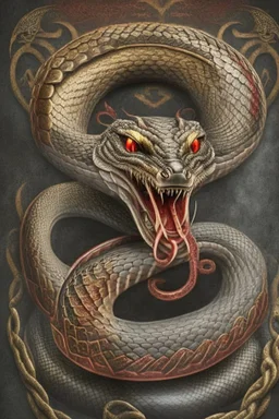 The Symbol of Vashnija, the Viper Queen, is a coiled viper with its fangs bared