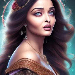 Rose goddess, beautiful aishwarya Rai portrait