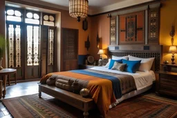 townhouse Morocco style bedroom