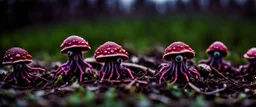 Fungus Zombies, Alberta, scientist, Dystopian, Hyper detailed, Realistic, Extreme depth of field, bokeh blur, Alberta all-natural, in the style of candid, imperfection, natural lighting, cinematic, Fuji Film, Anamorphic lens, 2040s, --ar 4:5 --w 150 --style raw