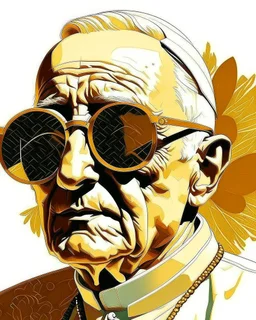 Papá Francisco Art illustration sunglasses