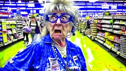 psycho lady shopping at lowes