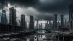 The city of steel stretched under an eternally gray sky