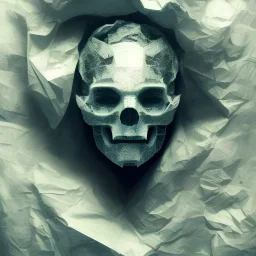 rendered in blender trash bag on his head and crumpled paper as a texture, collage paper and tape, slit - scan photography, high resolution, cinematic, unreal 6, breathtaking detailed