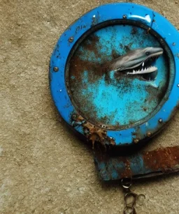 wristwatch death underwater detailed rust decay fish evil nice clean clear shark deadly wild blue blue blue shark mouth teeth rust