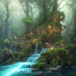 the most stunning landscape, Puerto Rico, forest hills, waterfall, bioluminescent ocean, 8k resolution, high-quality, fine-detail, photorealistic, intricate, digital art, detailed matte, volumetric lighting, illustration, 3D octane render, brian froud, howard lyon, selina french, anna dittmann, annie stokes, lisa parker, greg rutowski, George Grie, Ben Goossens, Igor Morski