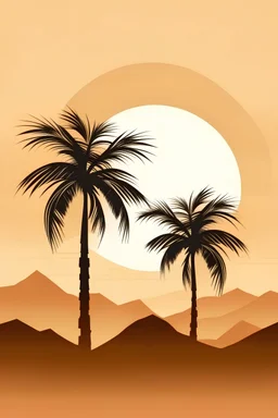 Simple Eyes abstract palm trees desert sun