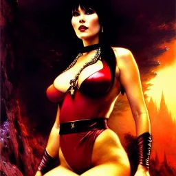 Drawing of beautiful face,'beautiful,Busty Vampirella',intense stare, ancient skintight armor, balanciaga fashion clothe painting by gaston bussiere, greg rutkowski, yoji shinkawa, yoshitaka amano, tsutomu nihei, donato giancola, tim hildebrandt, Oil on canvas, cinematic composition, extreme detail,fit full head inside picture,16k