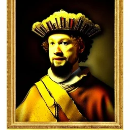 portrait of a king Rembrandt style