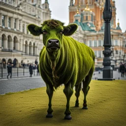 A moss cow in Moscow.