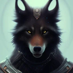 award winning portrait of a male anthropomorphic black wolf long vblack hair. character design by cory loftis, fenghua zhong, ryohei hase, ismail inceoglu and ruan jia. artstation, artistic lighting, highly detailed, photorealistic, fantasy