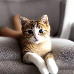 cute cat on sofa