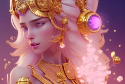 gold and light delicate violet fuchsia crystal galactique background, full of details, smooth, bright sunshine，soft light atmosphere, light effect，vaporwave colorful, concept art, smooth, extremely sharp detail, finely tuned detail, ultra high definition, 8 k, unreal engine 5, ultra sharp focus