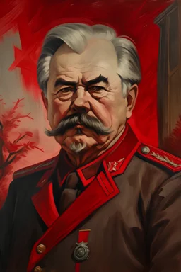 Potrait painting of communist leader