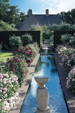 landscape design in romantic, modern and fabulous style and pastel tones
