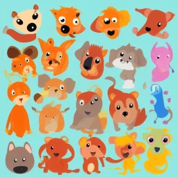 cartoon animal kindergarden