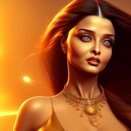 aishwarya rai , hot goddess, by Mahmoud Sai, Cartographic, Golden Hour, Closeup-View, 16k, Lumen Global Illumination, Diffraction Grading ,beautiful ,circuitry, jewelry