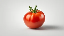 Tomato isolated. Tomato on white background. Perfect retouched tomat side view. With clipping path. Full depth of field.