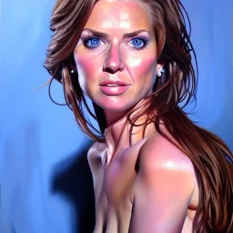 Turpentine, lady, full-length, realistic Portrait painting, detailed, medium shot