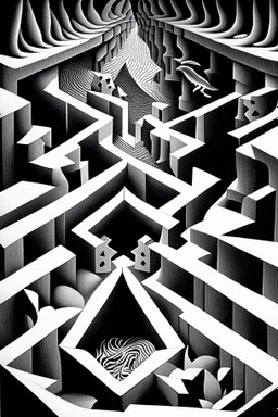 You do not belong here. Your kind here is a problem; Optical Art; M.C. Escher