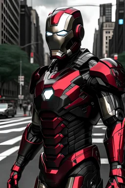 Iron man color negro y rojoen new york