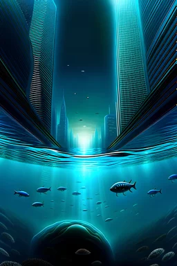 underwater cityscape