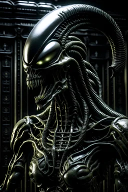 picture of a xenomorph in the style of fritz langs metropolis