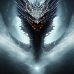 a black dragon with a amused expression