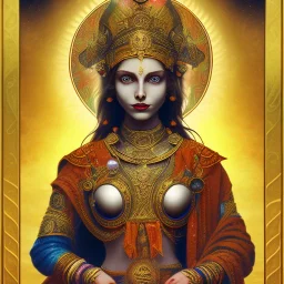 A tantrika touching her yoni