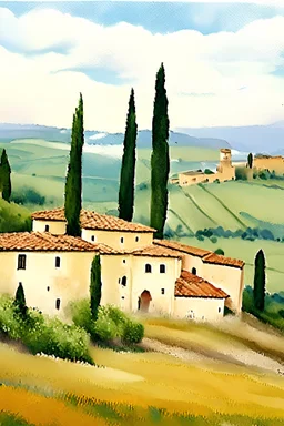 Mediterranean, Italian Countryside Prints, Italy Print, Italy Tuscany Print, Europe Art