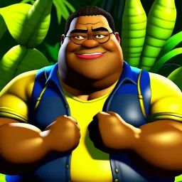 dunkelhäutiger mensch peter griffin in fortnite mit banane