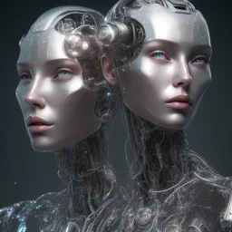 portrait full human robot, universe, fourth dimension, realistic, 8k, high quality, extreme detail, symmetrical, colours.