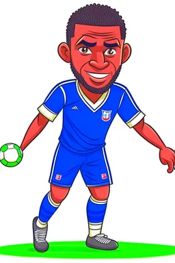 Anthony Modest French soccer player cartoon 2d