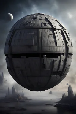 death star from star wars as a flout