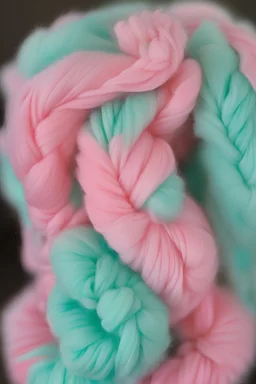 cotton candy mixed with pink and mint