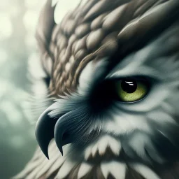 intricate details, realistic, octane, unreal engine, portrait, natural lighting,shiny, Photorealism, High detail, Hyper realistic Owl in forest, macro lens blur,sharp focus,masterpiece trending by artstation