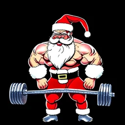 Strong santa illustration