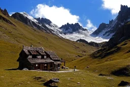 Refuge de haute montagne aux Pyrénées