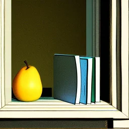 still life book window