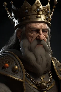 The Great King of the Dwarves. Realistic. lifelike. Ancient.